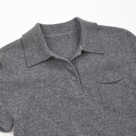 ROMI STUDIO“格雷高支”100%羊毛舒适Polo领毛织短袖 RWDSS61953 商品图3