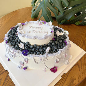 复古蓝莓双层tablecake蛋糕