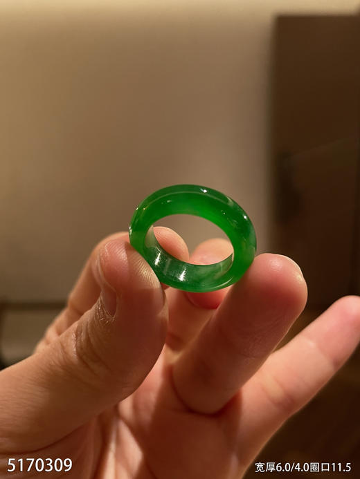 艳绿扳指【5170309】圈口11.5~具体价格微信咨询 商品图4