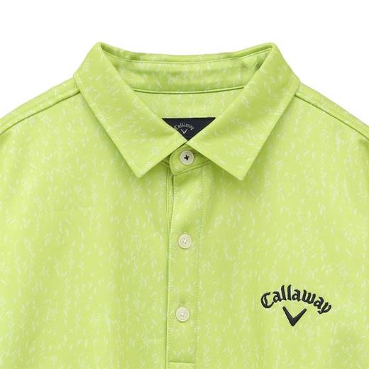 Callaway男士高尔夫 叶子印花拉绒polo衫长袖 舒适保暖 商品图3