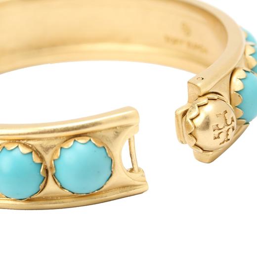 190041474455 汤丽柏琦Tory Burch 女士镶珠复古夹扣手镯 商品图4