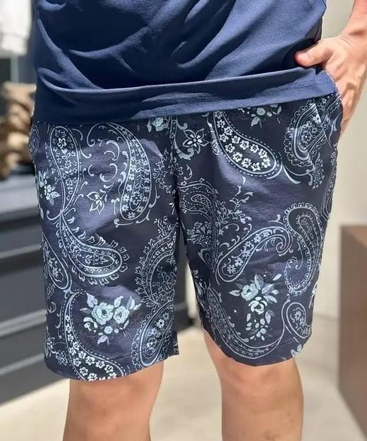 BEAMS 男士高尔夫橙标 佩斯利花卉图案短裤 运动休闲 商品图1