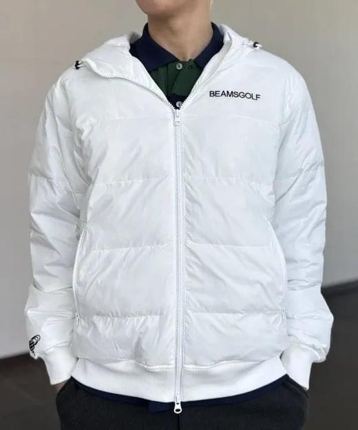 BEAMS GOLF男士橙标 抓绒内衬棉服 连帽防寒保暖外套经典百搭 商品图0