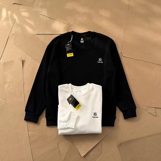 F013019圆领胸口刺绣logo加绒卫衣上衣男女同款 商品图1