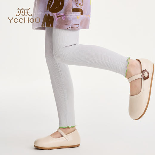 【英氏】【90-130】女童春秋打底裤绣花针织裤 商品图5