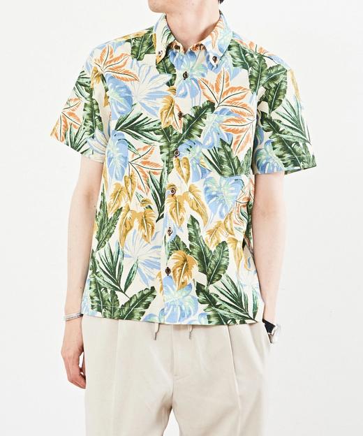 MEN'S MELROSE 夏季男士 格纹清凉感polo领短袖花衬衫 商品图5