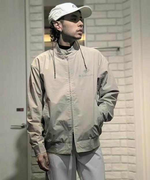 BEAMS 高尔夫 男款 橙标系列防水按扣立领摆动弹力全拉链夹克外套 商品图7