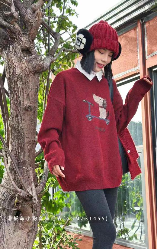 G5MZ31455#滑板车小狗套头毛衣 商品图4