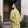 特绽放011朵/加厚亚麻半开襟灯笼长袖连衣裙女出游宽松叠穿棉麻裙 商品缩略图3