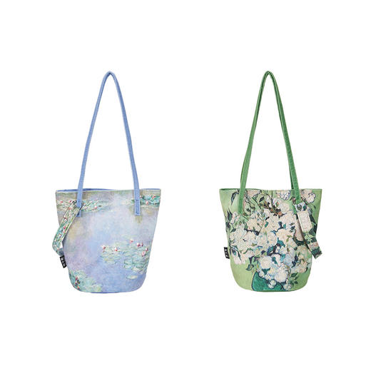 物兮物致敬大师系列 睡莲 玫瑰 单肩桶包斜挎包 商品图4