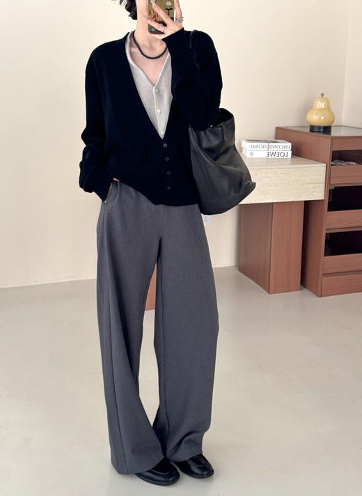 高智高阶随身假两件超细美利奴羊毛开衫毛衫 商品图8