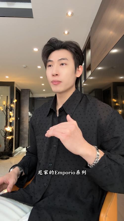 6849SDSA男士春夏新款痞帅男装设计感磨破翻领长袖衬衫百搭显瘦衬衣 商品图0