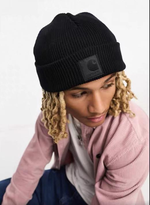 F013033潮人穿搭男女同款黑标针织帽冷帽 商品图6