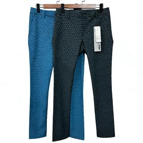 Ulticore系列 高尔夫男士 黑蓝两色抗皱几何纹弹力修身运动长裤