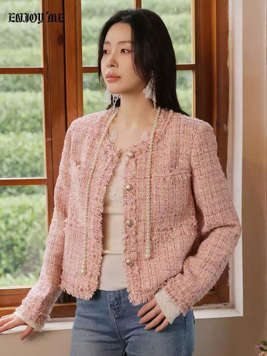 【门店同款】ENJOY春季“柔光芳序”粉雾香颂小香外套 169393612 商品图0