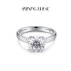【预售】ShiningHouse[培育] 18k金钻石戒指 圆钻形2克拉钻人工真钻人造钻石K金戒指简约四爪钻石戒指悦己送礼臻选【此商品不支持7天无理由退货退款】 商品缩略图1