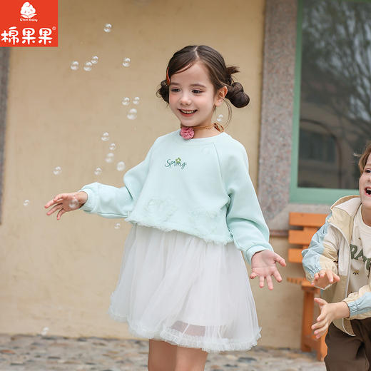 棉果果春季新品女童小线圈网纱公主裙网纱连衣裙M122700226125 商品图1