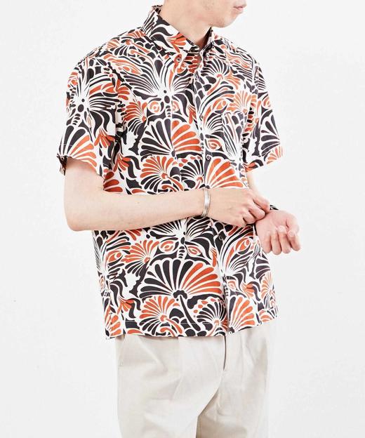 MEN'S MELROSE 夏季男士 彩色印花清凉感polo领短袖花衬衫 商品图0