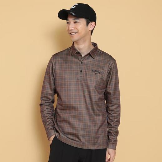Callaway 高尔夫 男士 经典格子印花polo领长袖衬衫T恤 舒适百搭 商品图5