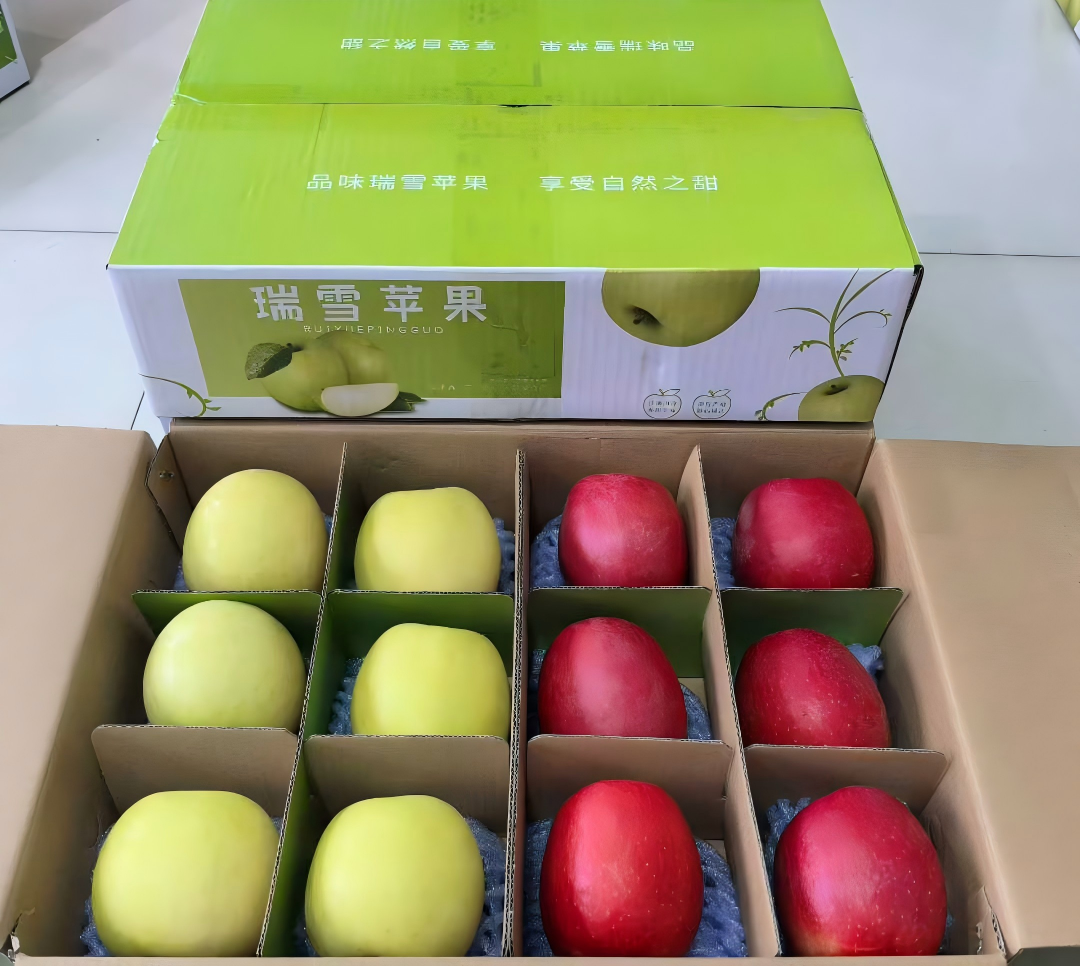 【白水苹果】瑞雪瑞香红双拼4.5-5斤12枚75#中果顺丰快递