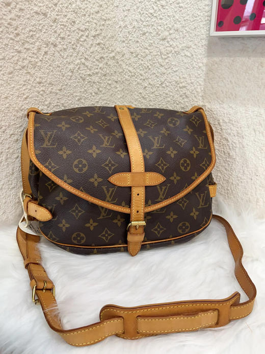 LV Saumur 双子星 老花 小号 斜挎包 商品图0