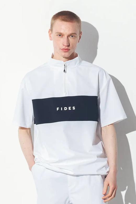 FIDES Golf高尔夫男女同款 半拉链立领套头拼色短袖T恤 宽松休闲防水 商品图6