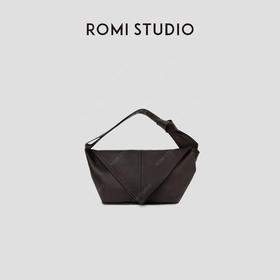 ROMI STUDIO 首饰袋 复古牛皮三角翻盖时尚单肩斜跨包RWCLP32103