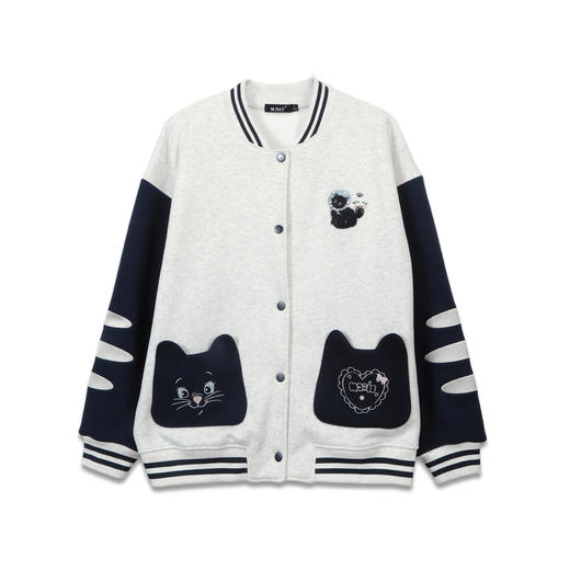 卡通猫咪拼接棒球服外套-纪念日百货门店同款169264861 商品图4