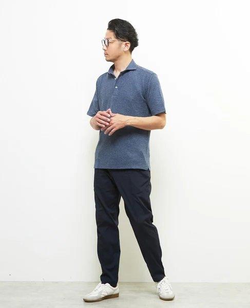 MEN'S MELROSE 男士 条纹针织透气短袖 商务休闲polo衫 商品图4