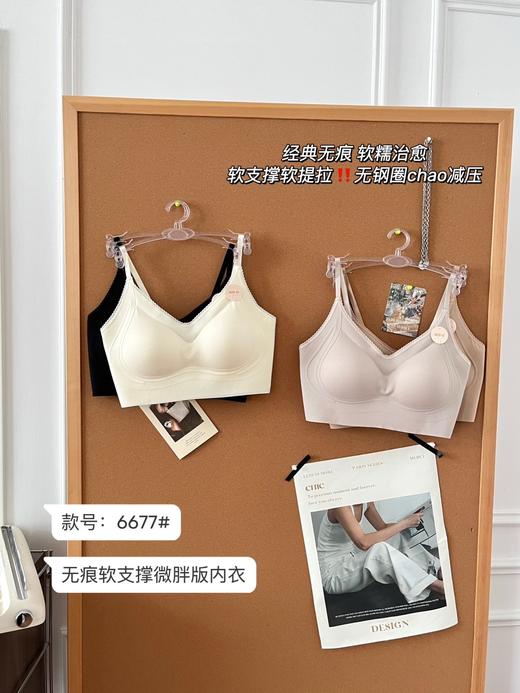 【GZ】无忧购2026春季新款女士舒适裸感无痕软支撑微胖版内衣6677（截单后3-5天发货） 商品图2