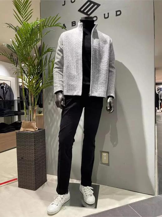 JOSEPH ABBOUD 男款 羊毛混纺蟒纹绒立领夹克外套  轻量保暖 商品图1