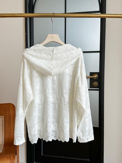 镂空蕾丝连帽打底T 商品图8