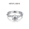 ShiningHouse[培育] 18k金钻石戒指 圆钻形1克拉钻人工真钻人造钻石K金戒指时尚六爪钻石戒指悦己送礼臻选【此商品不支持7天无理由退货退款】预计3日发货 商品缩略图1