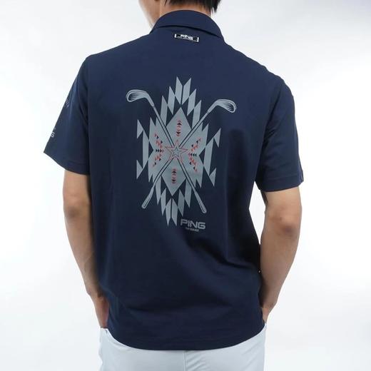PING 高尔夫男士 夏季网眼透气 运动休闲polo领短袖T恤 商品图1