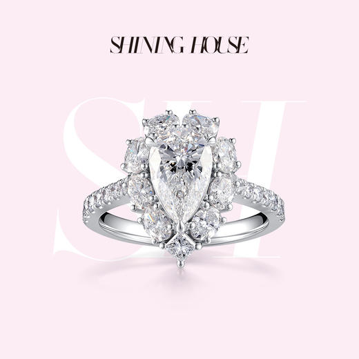 【预售】ShiningHouse[培育] 18k金钻石戒指 水滴形1克拉钻人工真钻人造钻石K金戒指豪华钻石戒指悦己送礼臻选【此商品不支持7天无理由退货退款】预计3日发货 商品图0