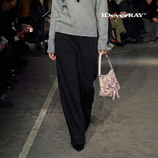 IDEVERRAY全棉直筒长裤男女同款百搭情侣穿搭加厚保暖防寒卫裤子 商品图0