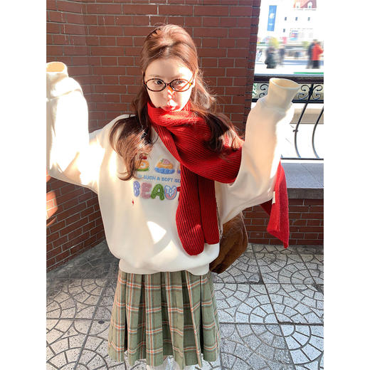 <曾小咸推荐>2.13现货秒杀 ！微信超特价！韩系刺绣加绒卫衣 日常189.99 立减100 秒杀89.99！！ 商品图1