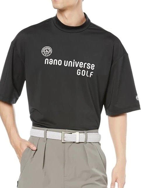 【nano universe GOLF】男士高尔夫 弹力小高领短袖T恤 字母印花  宽松休闲百搭 商品图4