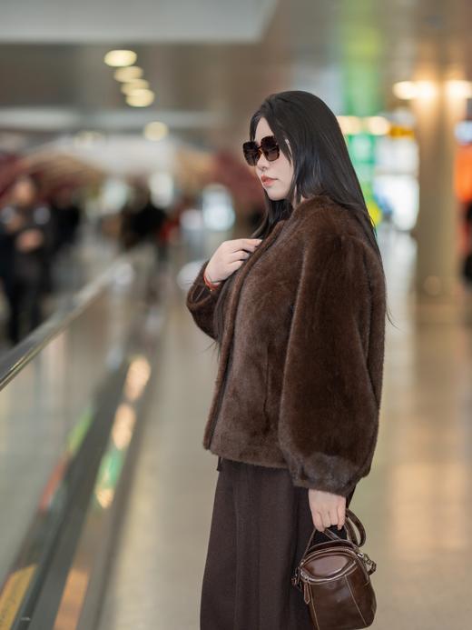 一周发货【环保皮草】【正码正拍】【不掉毛】仿貂环保皮草，冬季小母貂千金中古风~气质显瘦，环保皮草外套 商品图6