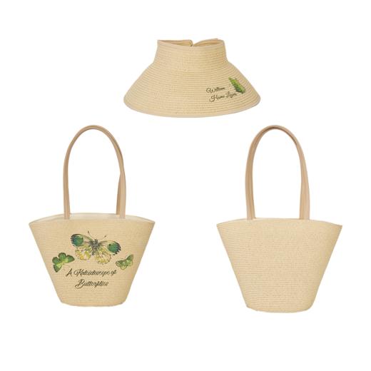 大英博物馆 博物志系列蝴蝶翩翩防晒帽草编单肩包套装 商品图5