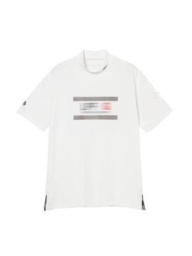 日系原单 高尔夫男士 夏季宽松高领短袖 双线经典标志印花 透气舒适