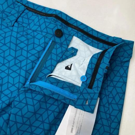 Ulticore系列 高尔夫男士 黑蓝两色抗皱几何纹弹力修身运动长裤 商品图3