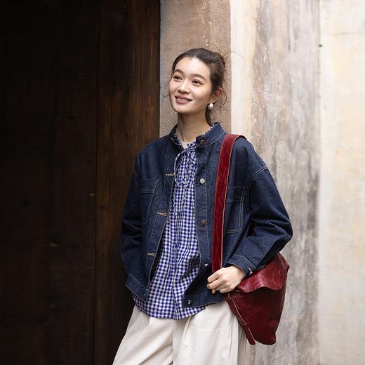 绽放065朵/ 春野牛仔短外套·纯棉色织牛仔夹克2026新款休闲外套 商品图0