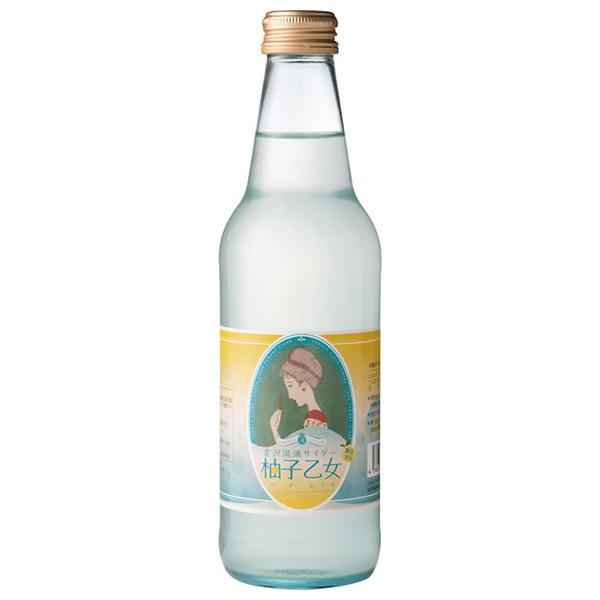 金泽汤涌柚子风味饮料340ml Ante(アンテ) 金沢湯涌サイダー 柚子乙女 340ml瓶