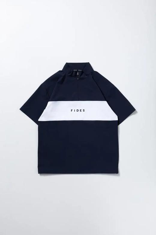 FIDES Golf高尔夫男女同款 半拉链立领套头拼色短袖T恤 宽松休闲防水 商品图11