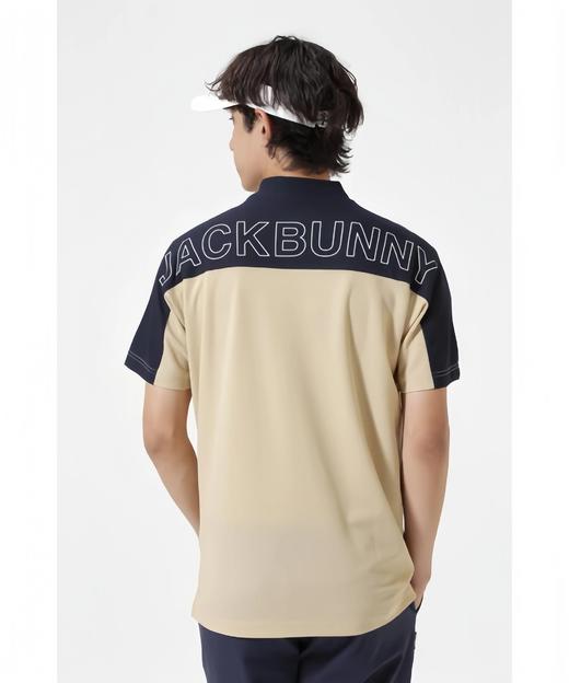 Jack Bunny 高尔夫男士 夏季网眼透气双色拼接小高领短袖T恤 商品图2