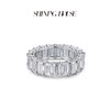 【预售】ShiningHouse[培育] 18k金钻石戒指 长方形克拉钻人工真钻人造钻石K金戒指豪华排钻戒指悦己送礼臻选【此商品不支持7天无理由退货退款】预计3日发货 商品缩略图1
