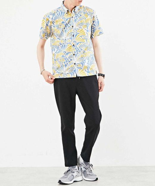 MEN'S MELROSE 夏季男士 彩色印花清凉感polo领短袖花衬衫 商品图6
