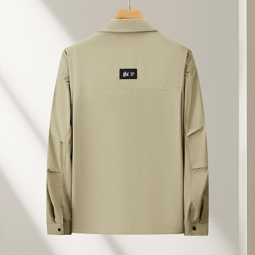 大依优型大码男装春秋翻领工装夹克外套休闲百搭潮流长袖外套300斤 商品图3