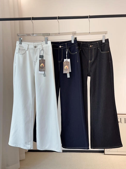 超模巧腿婴儿绒微喇显瘦牛仔裤 商品图14